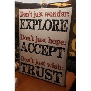 Large Canvas Art Saying